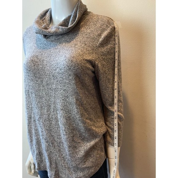 Moa Moa Womens Cowl Neck Hacci Pullover Top MTI315-BFCK Gray Size Medium - Picture 4 of 7